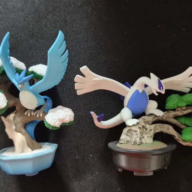 [BUNJANG] Pokemon Lugia/Ho-Oh Wooden Bonsai Figures Bundle Set / 포켓몬 루기아/칠색조 나무 분재 피규어 일괄판매