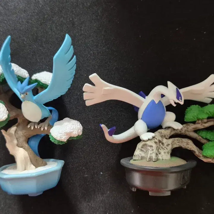 [BUNJANG] Pokemon Lugia/Ho-Oh Wooden Bonsai Figures Bundle Set / 포켓몬 루기아/칠색조 나무 분재 피규어 일괄판매