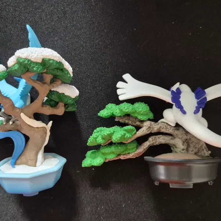 [BUNJANG] Pokemon Lugia/Ho-Oh Wooden Bonsai Figures Bundle Set / 포켓몬 루기아/칠색조 나무 분재 피규어 일괄판매