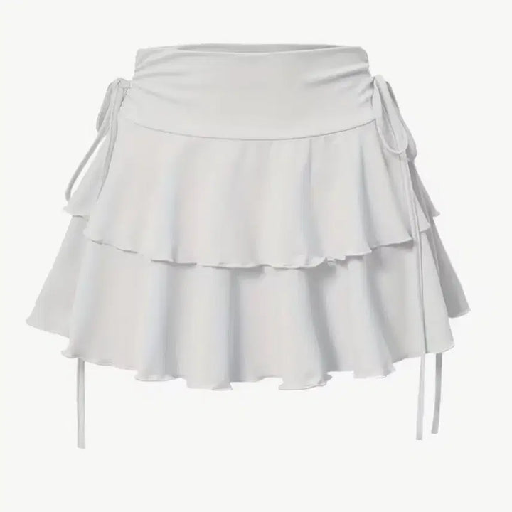 [BUNJANG] White Tiered Mini Skirt / 화이트 캉캉 미니스커트