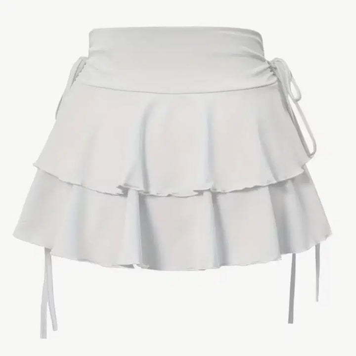 [BUNJANG] White Tiered Mini Skirt / 화이트 캉캉 미니스커트