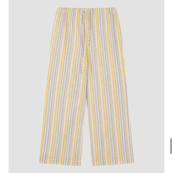 [BUNJANG] Overdue Flare Stripe Wide Pants Yellow / 오버듀플레어 STRIPE WIDE PANTS_YELLOW