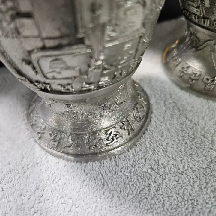[BUNJANG] Daewoo Heavy Industries Union Commemorative Pewter Cup Set / 대우중공업 노조 기념 주석 컵 세트