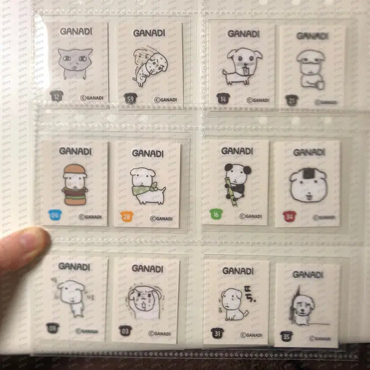 [BUNJANG] Ganadi Sticker Bundle Set (12 Pieces) / 가나디 띠부씰 12장 일괄