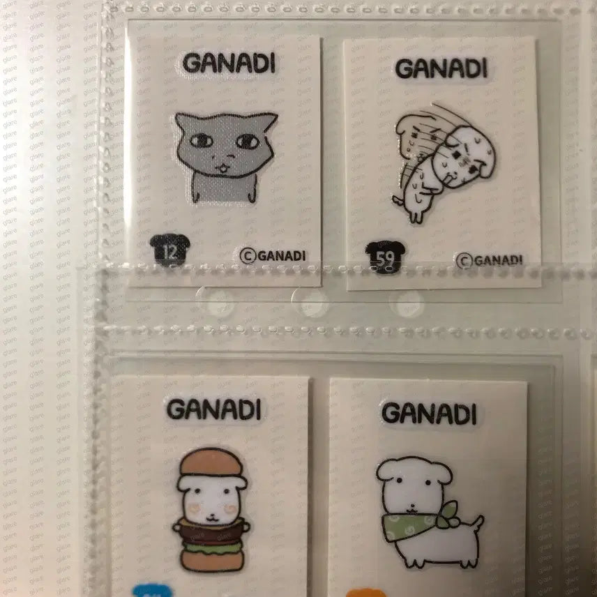 [BUNJANG] Ganadi Sticker Bundle Set (12 Pieces) / 가나디 띠부씰 12장 일괄