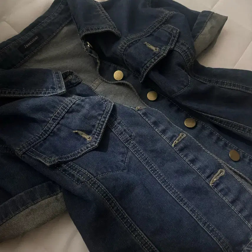 [BUNJANG] Jasmine Bell Denim Jacket / 데님 청자켓