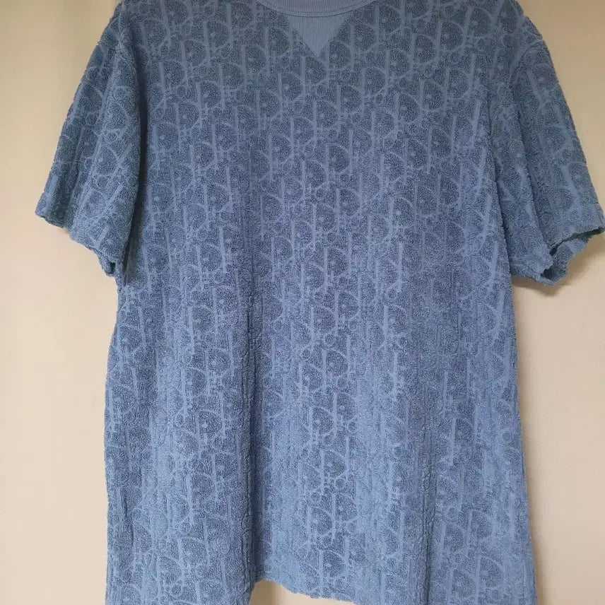 [BUNJANG] Dior Oblique Terry T-shirt Navy M / 디올 오블리크 테리반팔 네이비 M