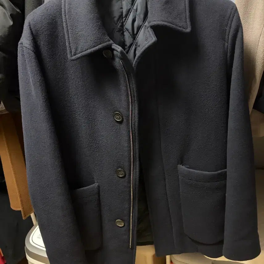 [BUNJANG] Slowear Navy Wool Peacoat / 슬로웨어 모직 피코트 사이즈48 네이비