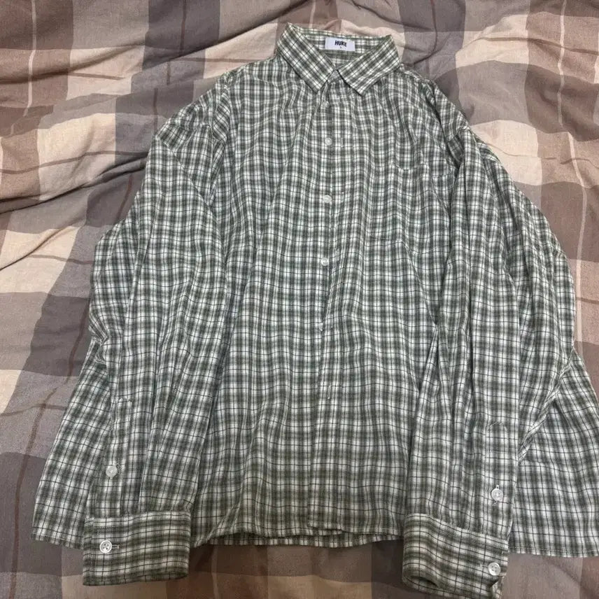 [BUNJANG] Hook Green Checkered Shirt / 후크 그린 체크셔츠 15000팝니다