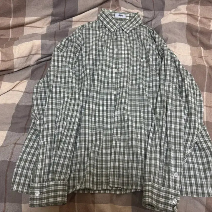 [BUNJANG] Hook Green Checkered Shirt / 후크 그린 체크셔츠 15000팝니다