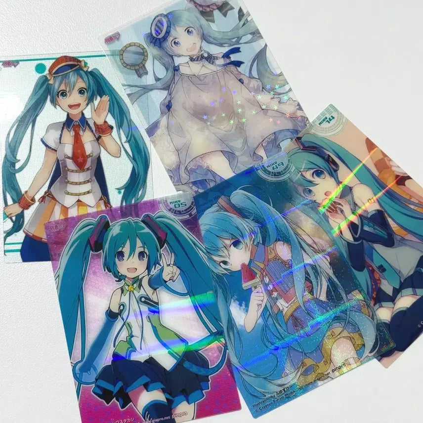 [BUNJANG] Hatsune Miku Hologram Clear Card Set (5 Cards) / 5장 일괄) 하츠네 미쿠 클리어카드 클카 홀로그램 프세카 지류 굿즈 공굿