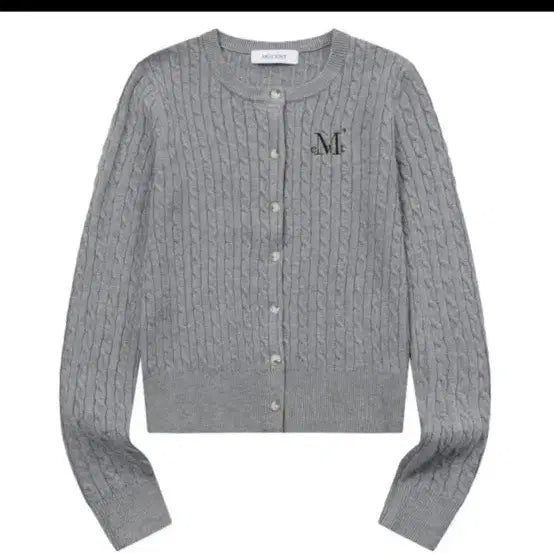 [BUNJANG] Mousent Adian Button Crop Cable Knit Cardigan / 네고가능) 무센트 아디안 버튼 크롭 꽈배기 니트가디건 급처