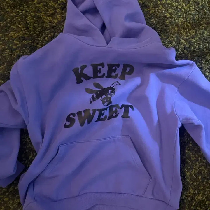 [BUNJANG] Collect Pieces Keep Sweet Hoodie Purple / (L) Collect Pieces 컬렉트 피시스 킵 스위트 후드 퍼플