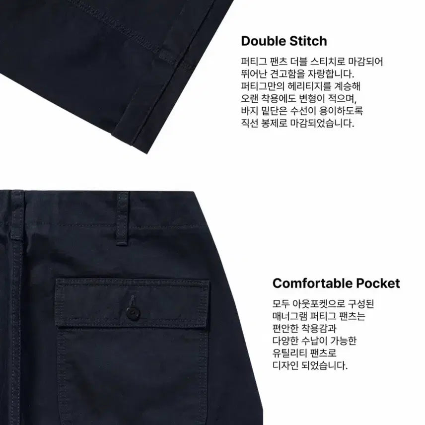 [BUNJANG] Mannergram 1950 Classic Roadside Fatigue Pants Navy / 매너그램 1950 클래식 로드사이드 퍼티크 팬츠 네이비