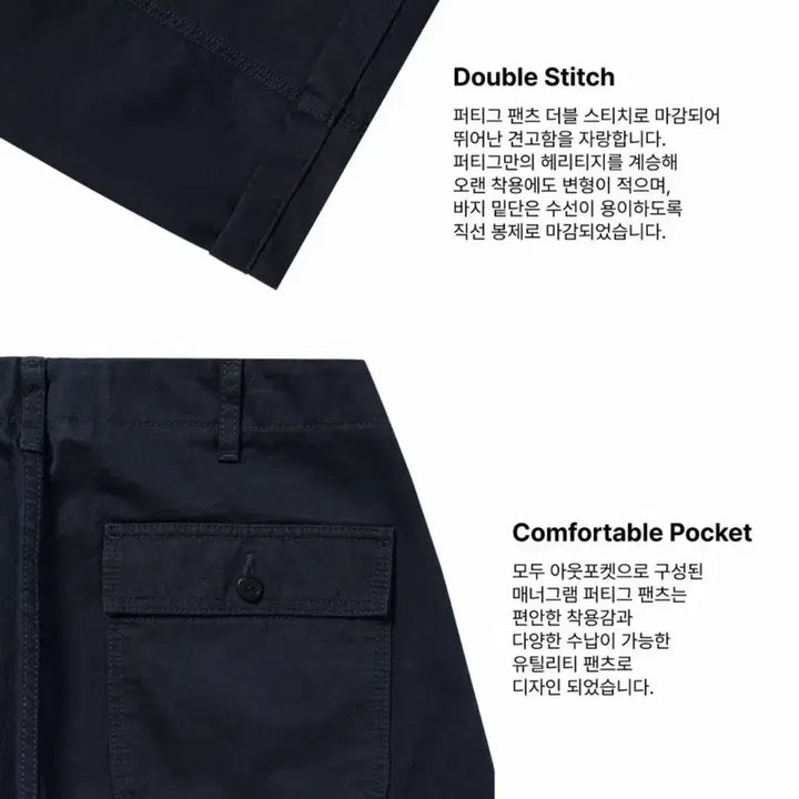 [BUNJANG] Mannergram 1950 Classic Roadside Fatigue Pants Navy / 매너그램 1950 클래식 로드사이드 퍼티크 팬츠 네이비