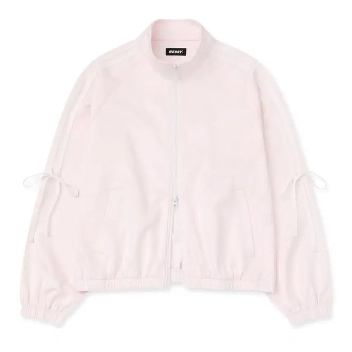 [BUNJANG] NERDY NDY Ribbon Tie Track Top &amp; Pants Set Pale Pink / 널디 NDY 리본 타이 트랙 탑, 팬츠 세트 페일핑크