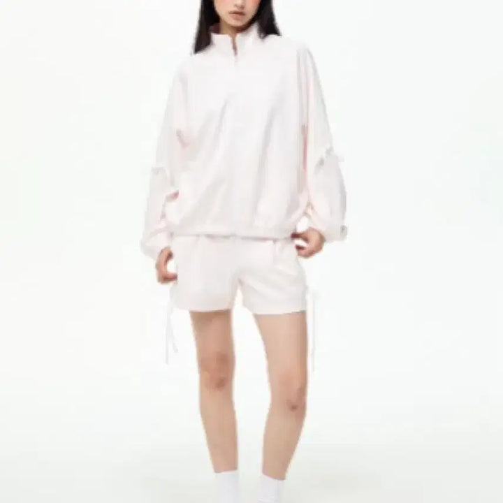 [BUNJANG] NERDY NDY Ribbon Tie Track Top &amp; Pants Set Pale Pink / 널디 NDY 리본 타이 트랙 탑, 팬츠 세트 페일핑크