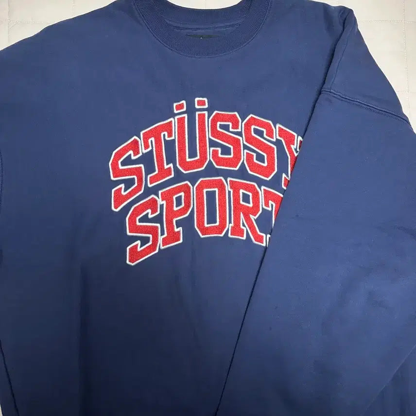 [BUNJANG] Stussy Relaxed Oversized Crewneck Navy / [M] 스투시 릴렉스드 오버사이즈 크루넥 네이비