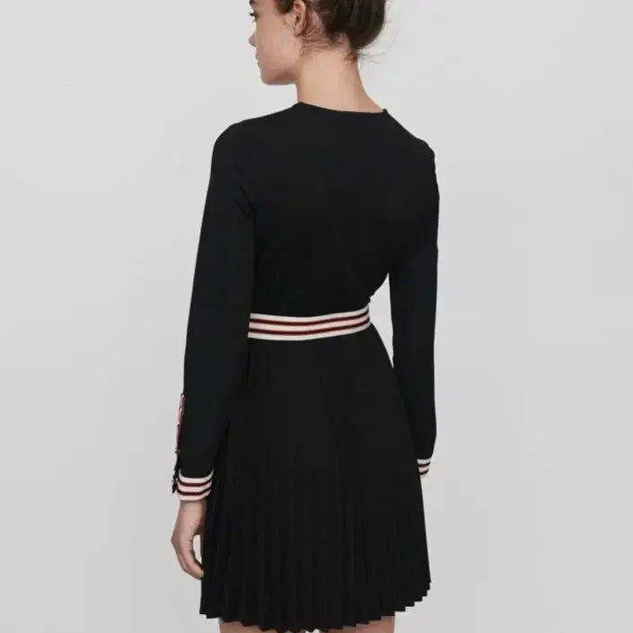 [BUNJANG] Maje Black Pleated Dress (Size 1/36) / 마쥬 블랙 플리츠 임수향 원피스