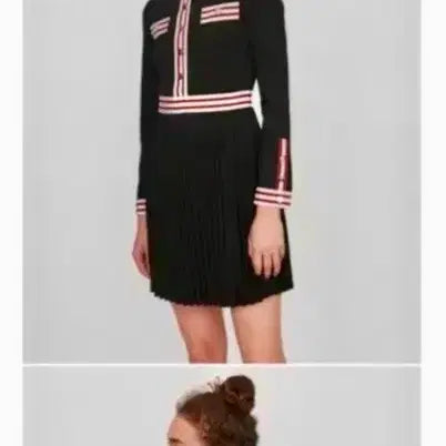 [BUNJANG] Maje Black Pleated Dress (Size 1/36) / 마쥬 블랙 플리츠 임수향 원피스