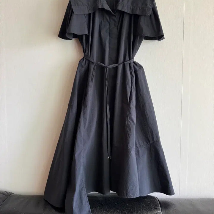[BUNJANG] System Big Collar Belt Dress / 시스템 빅카라 벨트 원피스