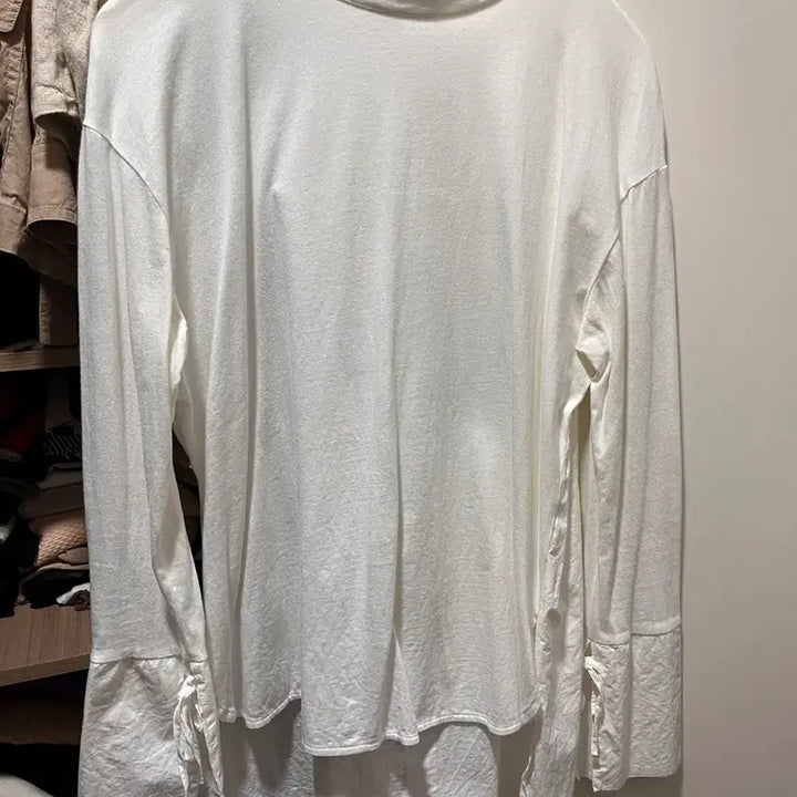 [BUNJANG] ZARA Mixed Material Long Sleeve Shirt-Tee / 자라 셔츠느낌 티.앞뒤 믹스소재