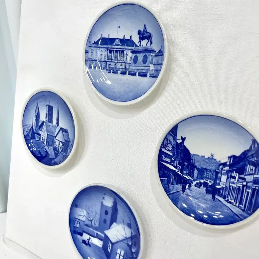 [BUNJANG] Royal Copenhagen 4-Set Canvas Art Print (30x30cm) / [카페소품] 빈티지 로열코펜하겐 4 set 캔버스 액자 30*30