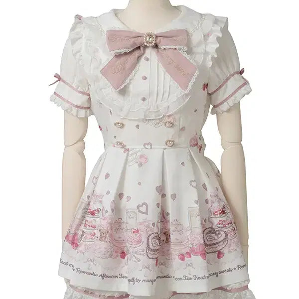 [BUNJANG] LIZ LISA "Many Hearts Afternoon Tea" Short Sleeve Setup / LIZ LISA 리즈리사 메니 하츠 애프터눈티 반팔 셋업