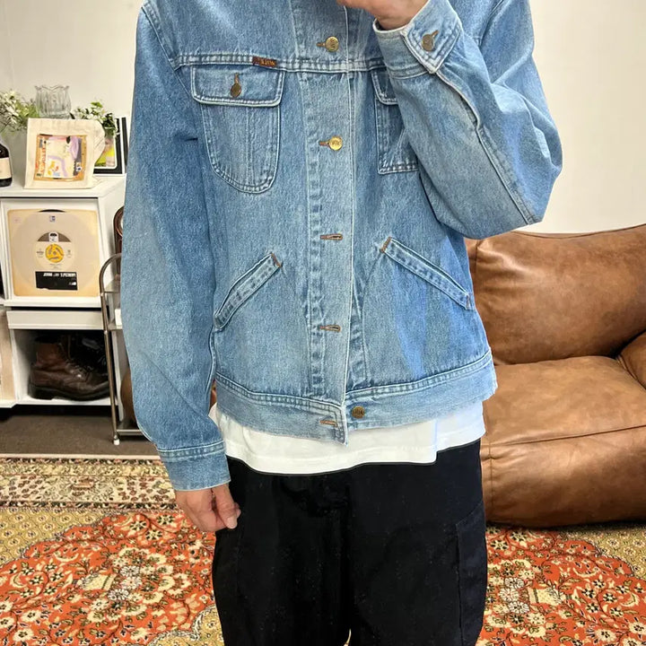 [BUNJANG] RIFLE Vintage Light Wash Denim Jacket XL / [XL] RIFLE 리플 빈티지 연청 데님 자켓