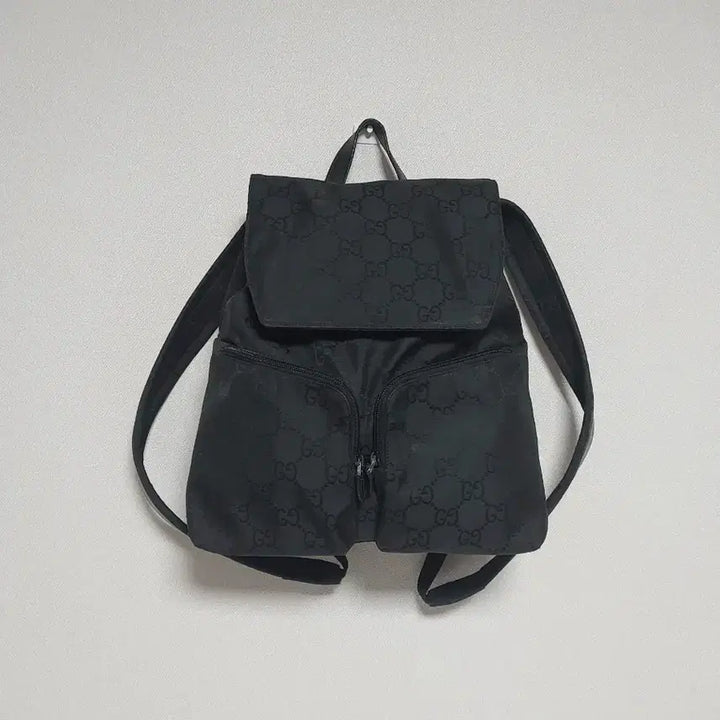[BUNJANG] Gucci Nylon Leather Backpack Black / 구찌 나일론 레더 백팩 블랙