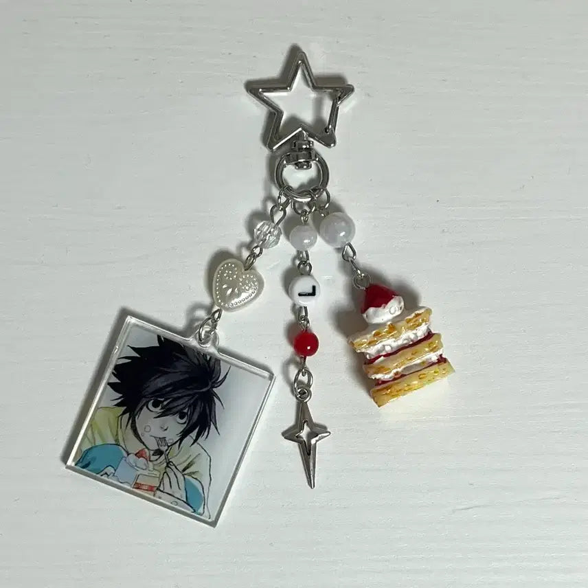 [BUNJANG] Death Note L Acrylic Keychain / 데스노트 엘 L 아크릴 키링 비공굿
