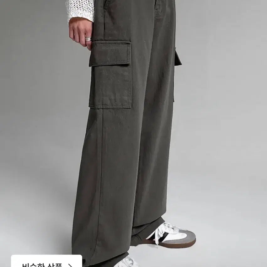 [BUNJANG] Black Up Labido Cargo Cotton Pants Charcoal M / 블랙업 라비도 카고 코튼팬츠 차콜 / M