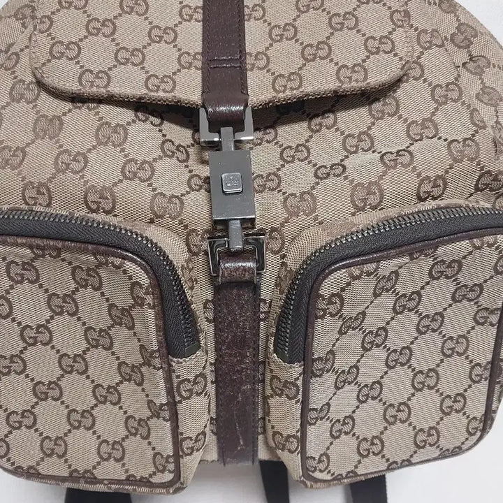[BUNJANG] Gucci GG Jacquard Two Pocket Jackie Backpack / [정품] 구찌 GG 자가드 투포켓 재키 백팩