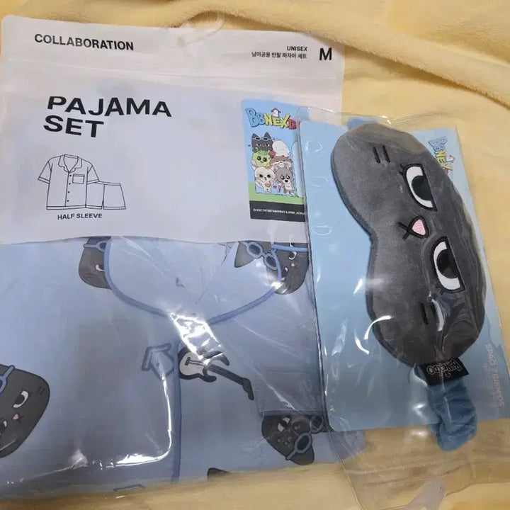 [BUNJANG] BOYNEXTDOOR SPAO Pajama &amp; Eye Mask Set (Han Tae-pung Collaboration) / 한탯풍 태산 파자마 잠옷 안대 세트 보넥도 쁘넥도 스파오 보이넥스트도어
