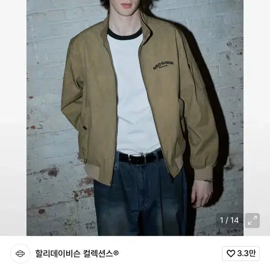 [BUNJANG] HD Harley-Davidson Harrington Jacket Camel M / HD헤링턴자켓 _카멜 m