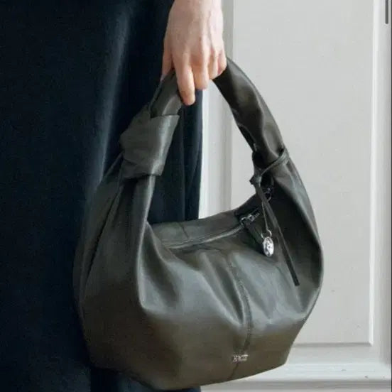 [BUNJANG] Hacie Olivia Hobo Bag Khaki / HACIE 올리비아 호보백 카키 새상품 더스트백O