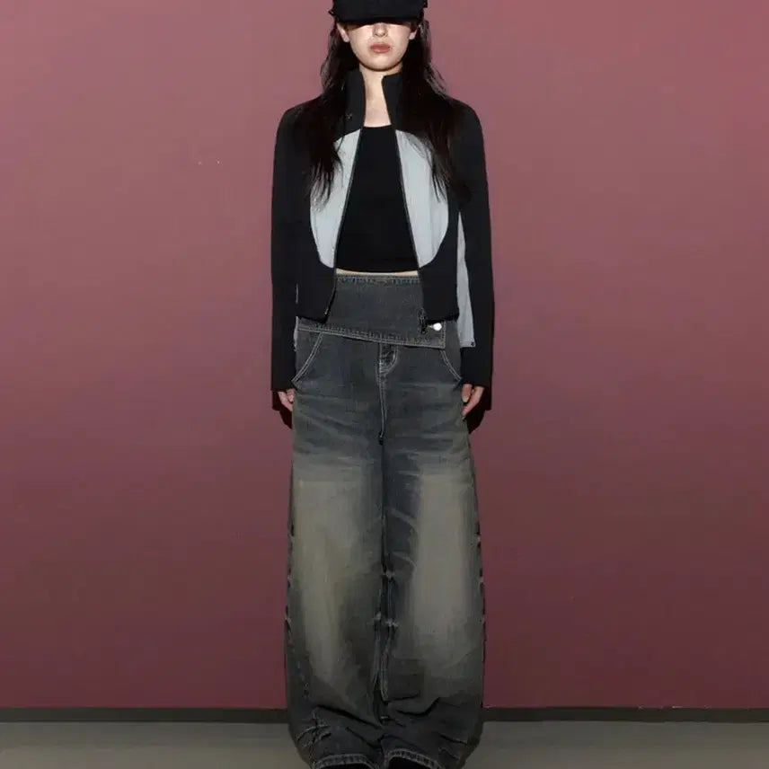[BUNJANG] Big Belt Washing Denim Pants / 0104 빅 벨트 워싱 데님 팬츠