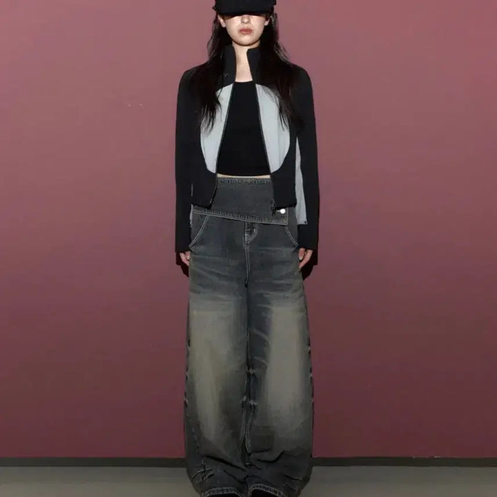 [BUNJANG] Big Belt Washing Denim Pants / 0104 빅 벨트 워싱 데님 팬츠