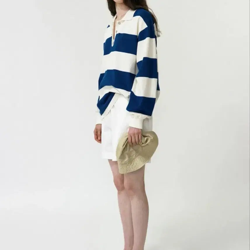 [BUNJANG] Nothing Written Stripe Collar Knit Pullover / 낫띵리튼 Stripe Collar Knit Pullover
