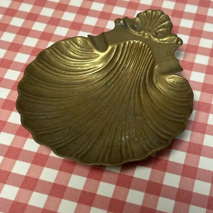 [BUNJANG] Vintage Brass Shell Tray / 빈티지 소품 앤틱소품 브라스 쉘 트레이