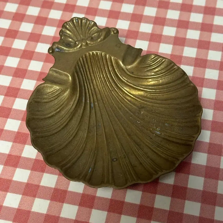 [BUNJANG] Vintage Brass Shell Tray / 빈티지 소품 앤틱소품 브라스 쉘 트레이