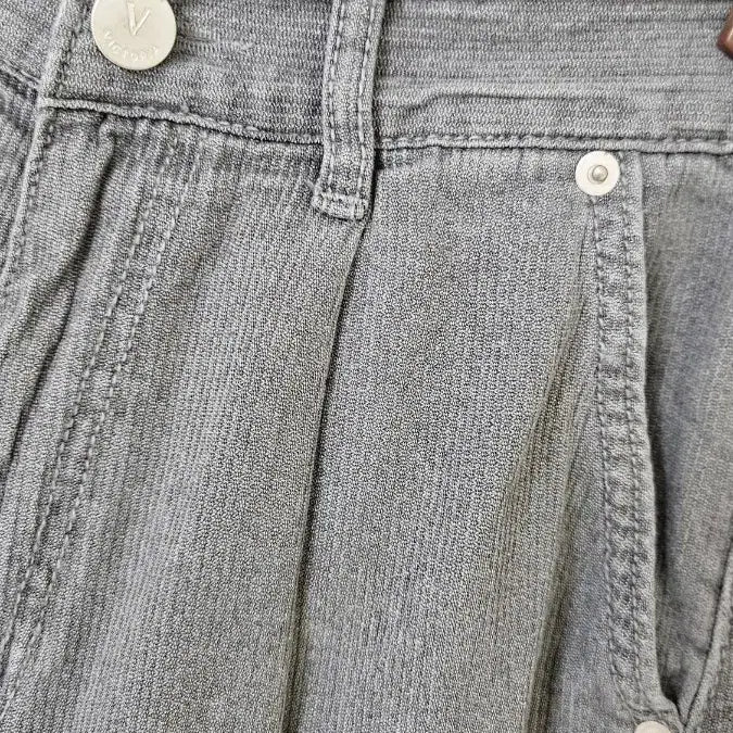 [BUNJANG] Washing Denim Pintuck Bermuda Shorts (Gray) / S,M워싱 데님 핀턱 버뮤다팬츠
