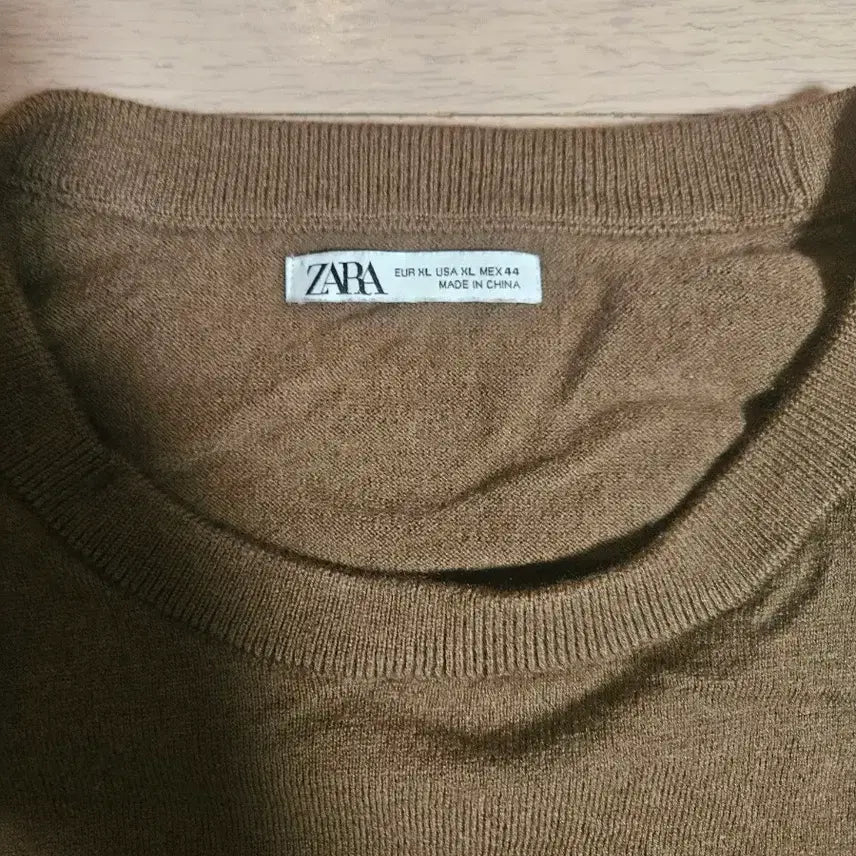 [BUNJANG] Zara Brown Short Sleeve Knit XL / 자라 갈색 반팔 니트. XL.택포2.5만!