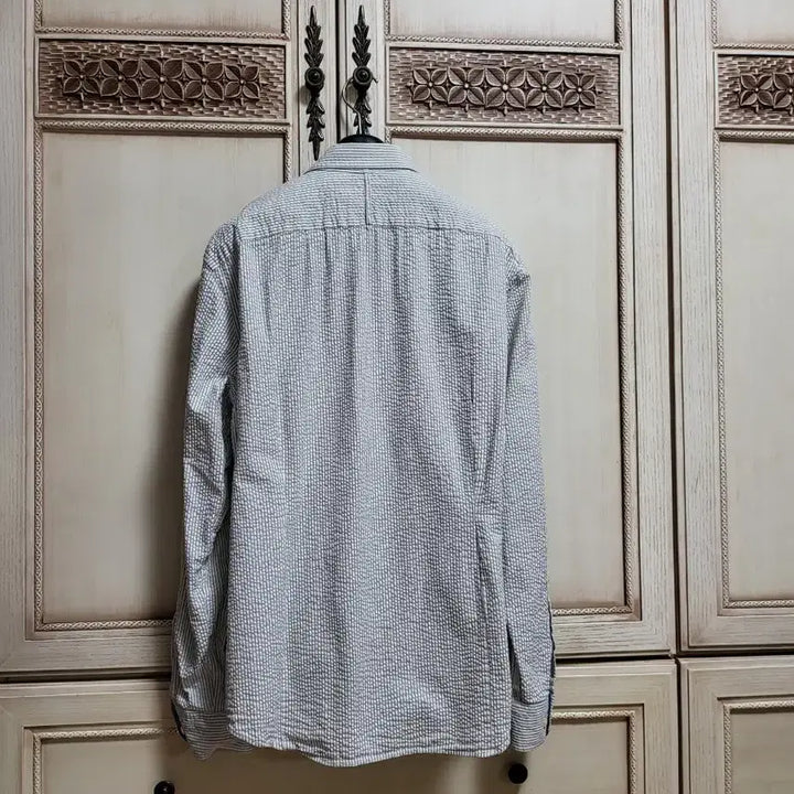 [BUNJANG] Banana Republic Seersucker Stripe Shirt L / 바나나리퍼블릭 시어서커 스트라이프 셔츠 남방 L 100~105