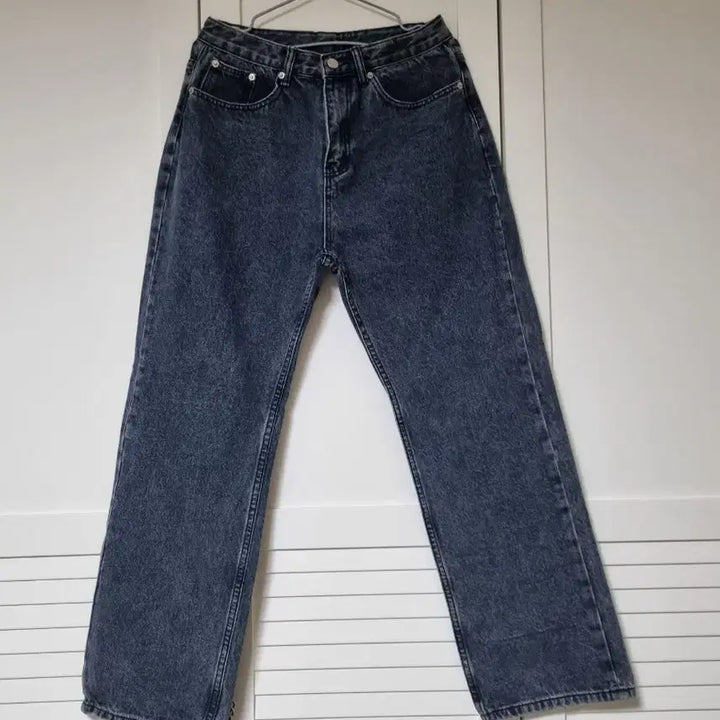 [BUNJANG] Trillion Biostone Washing Wide Denim Pants (Blue Gray) / 트릴리온 바이오스톤 워싱 와이드 데님 팬츠 (BLUE GRAY).M사이즈