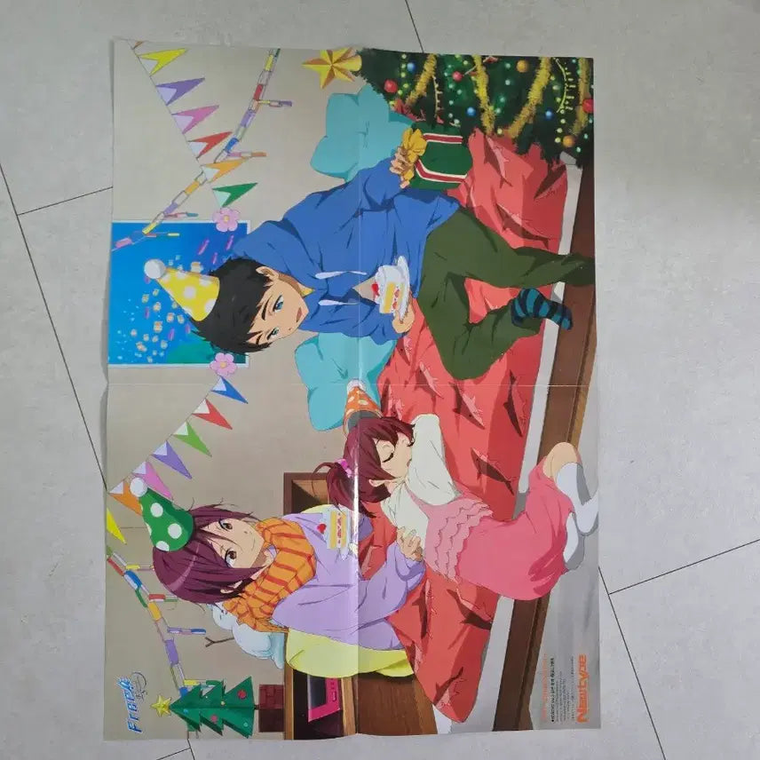 [BUNJANG] Sword Art Online FREE Newtype Magazine Double-Sided Poster / 소드 아트 온라인 FREE 프리 등 포스터 뉴타입 부록
