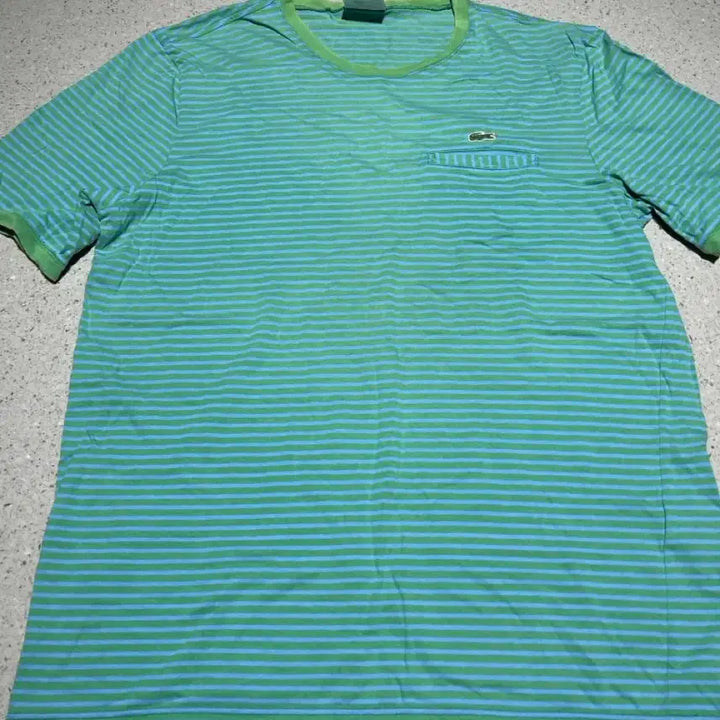 [BUNJANG] Lacoste Striped Short Sleeve T-Shirt Size 5 / 라코스테 스트라이프 반팔티 5사이즈
