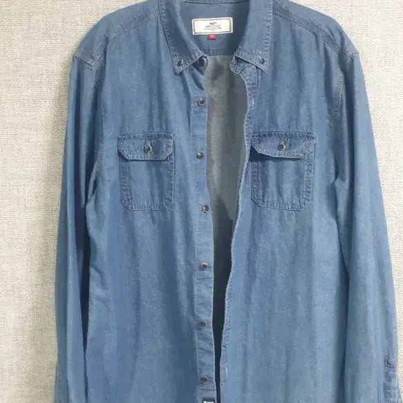 [BUNJANG] HUM Unisex Denim Shirt / HUM 흄 남녀공용 데님 셔츠(택105/실측95~100추천)