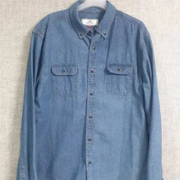 [BUNJANG] HUM Unisex Denim Shirt / HUM 흄 남녀공용 데님 셔츠(택105/실측95~100추천)