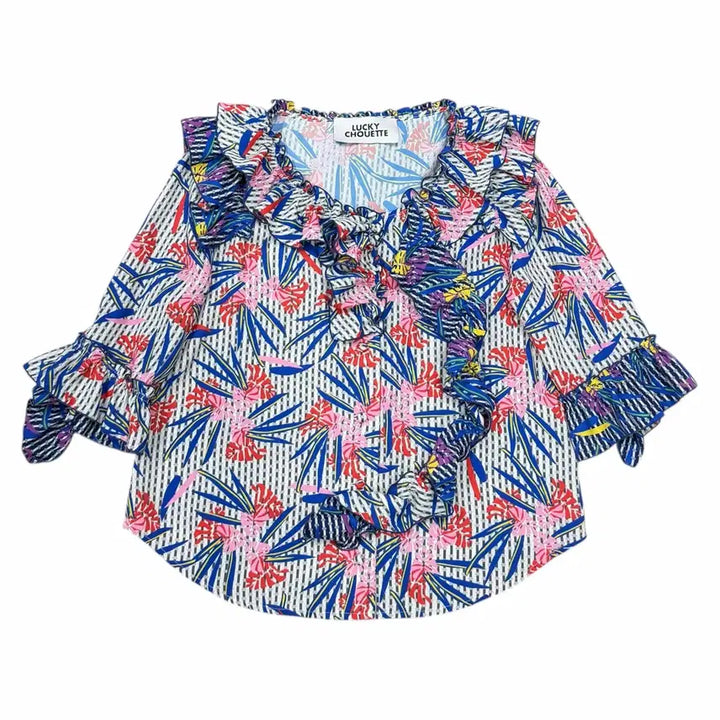 [BUNJANG] Lucky Chouette Frill Blouse / 럭키슈에뜨 프릴 블라우스 36